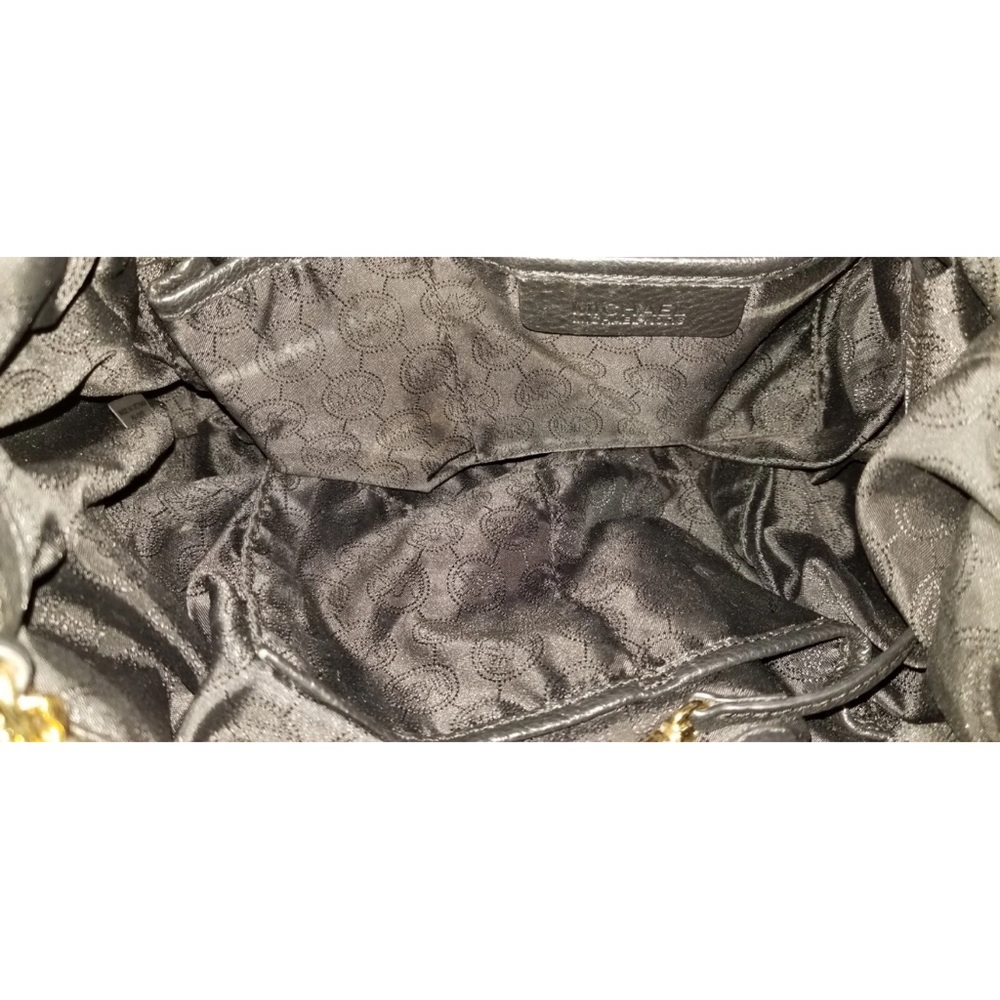 Michael Kors Black and Gold Shoulder Bag with Chain Detail - Picture 8 of 10